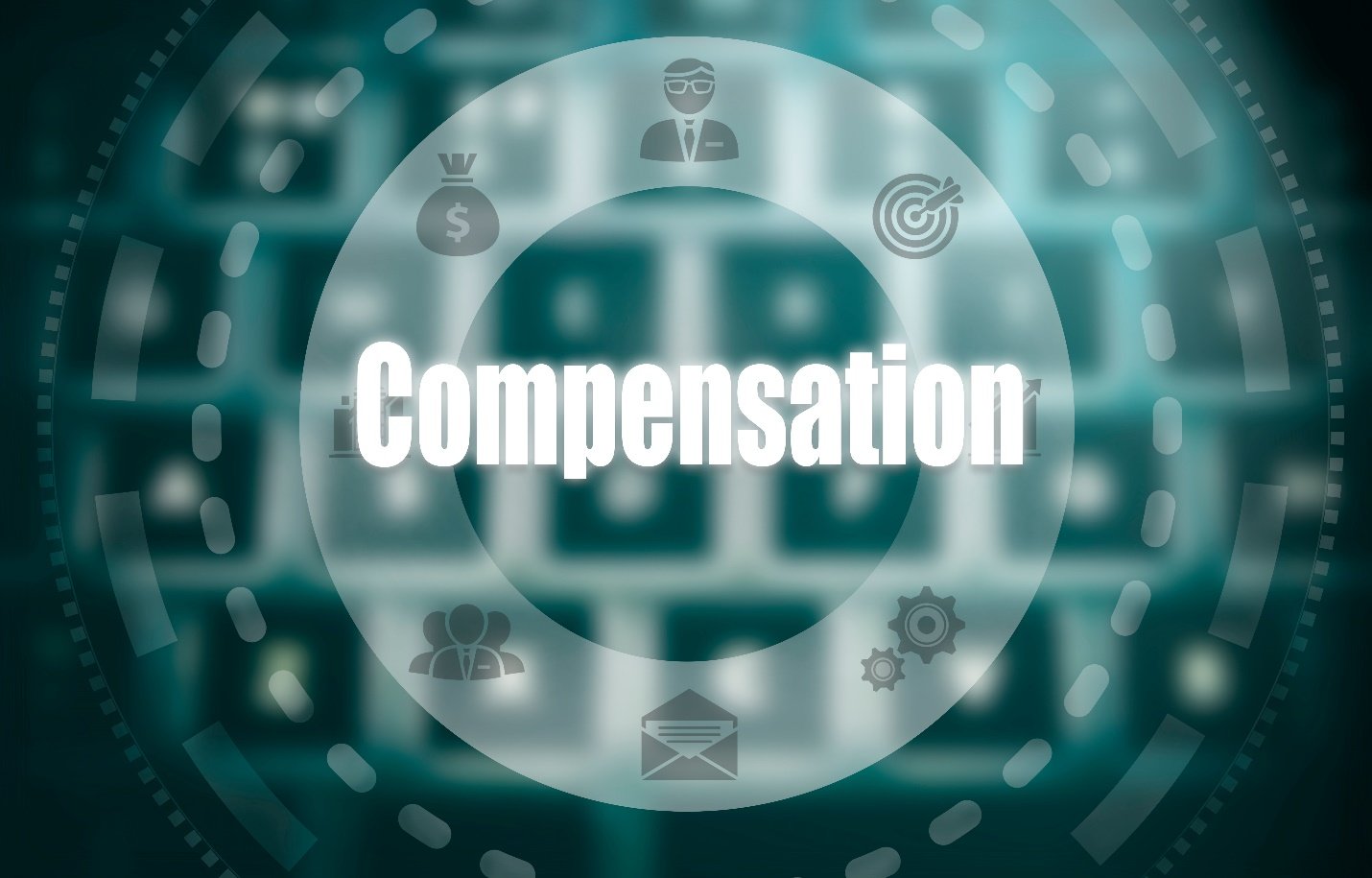 compensation concept on computer display