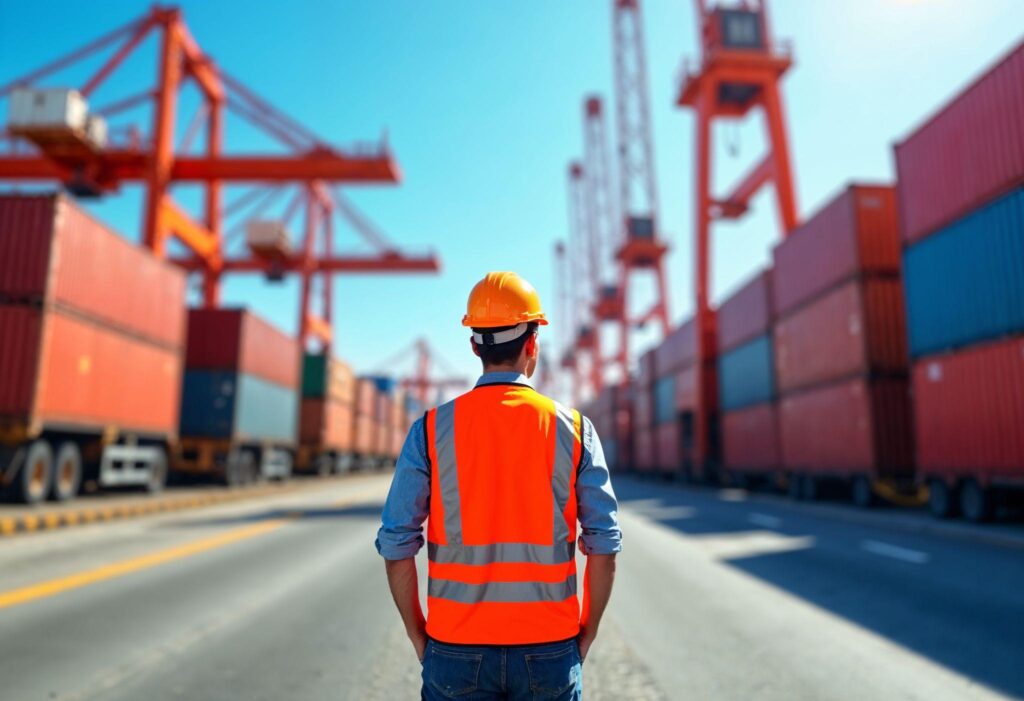 Maritime employee at work