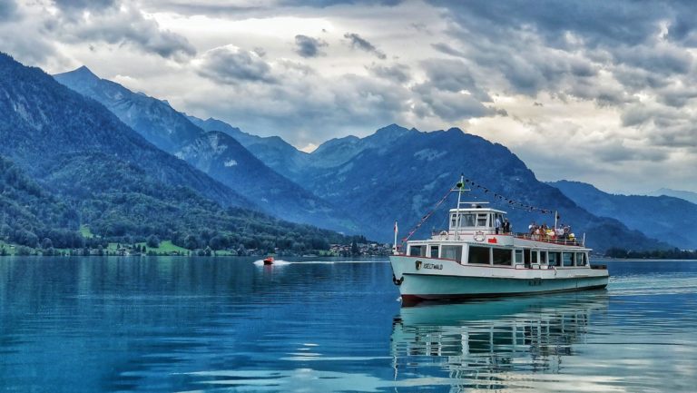 cruise ship on Lake