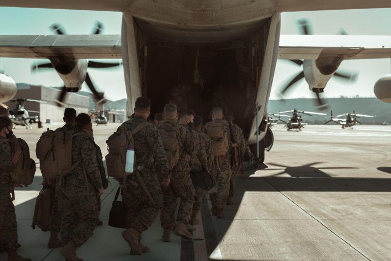 military man in a air plain