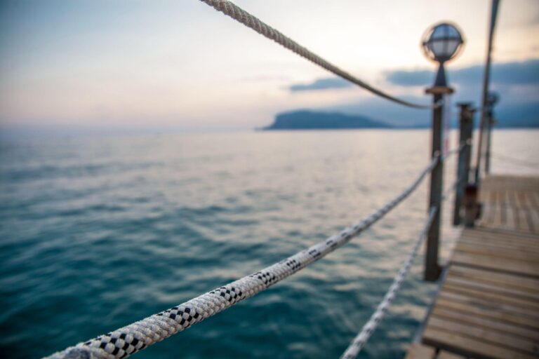 Super sailingyacht at sea.