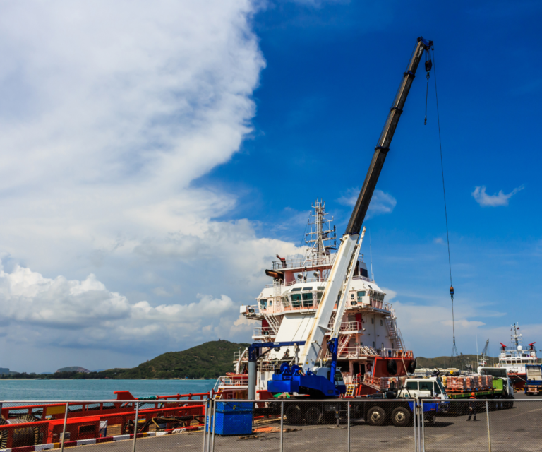 Crane maritime transport