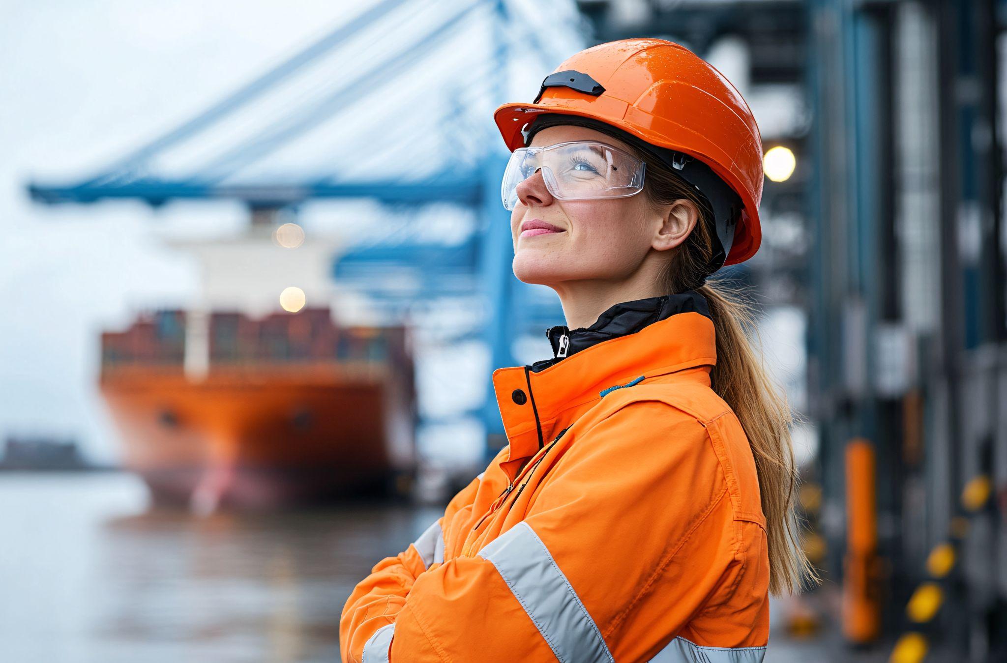 Female Maritime employee