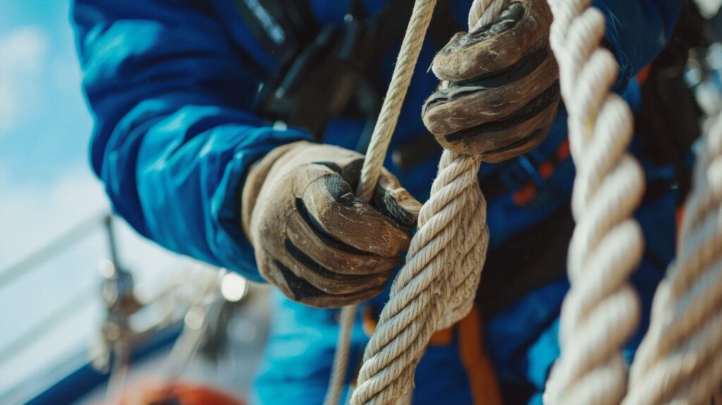 Pulling a mooring line